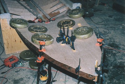 deck weighted down